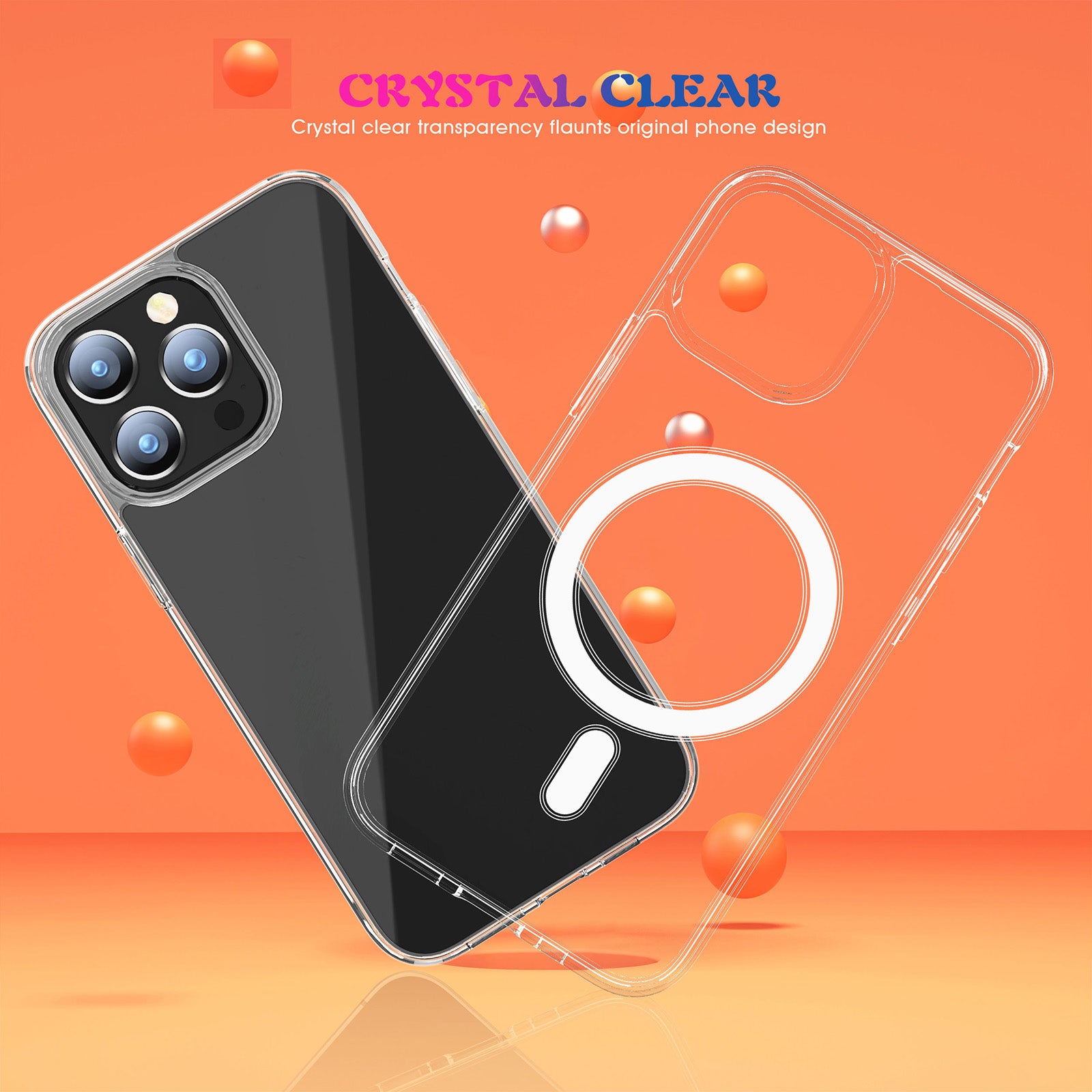 For iPhone 15 Pro Compatible with MagSafe Drop Resistant TPU PC Case Clear Phone Cover For iPhone 15 Pro Compatible with MagSafe Drop Resistant TPU PC Case Clear Phone Cover
